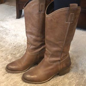 Steve Madden Brown leather upper boots